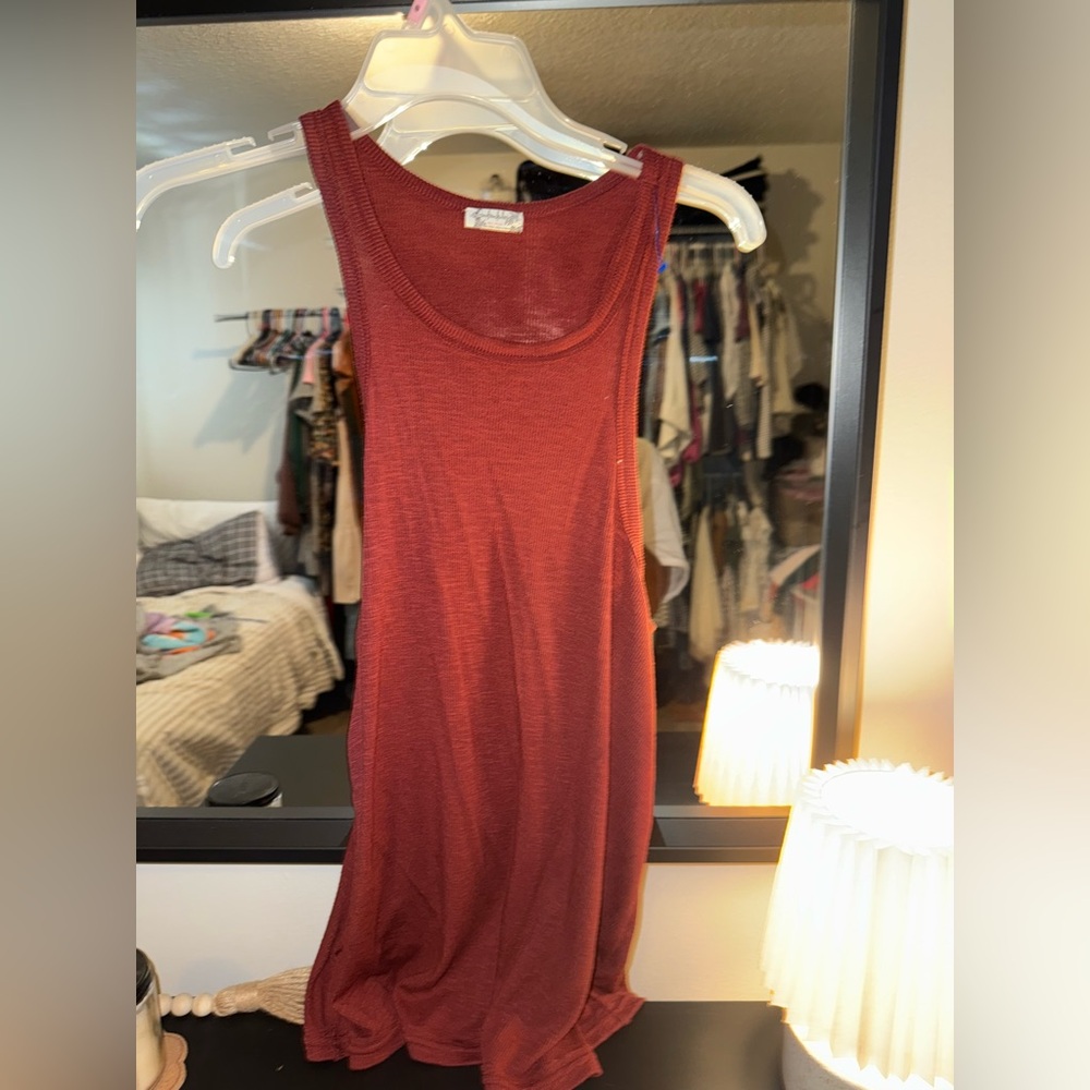 Free People Burgundy Tank Top